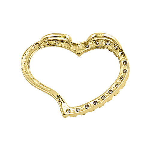JB:OPZ060 Solid 14K Yellow Gold Heart Accent Ro...