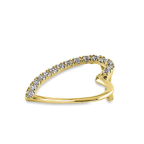JB:OPZ060 Solid 14K Yellow Gold Heart Accent Ro...
