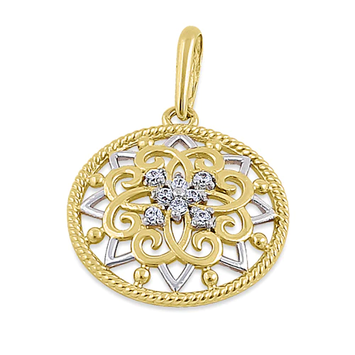 JB:OPZ  Solid 14K Yellow Gold Glamorous Circl...