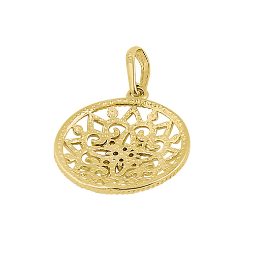 JB:OPZ  Solid 14K Yellow Gold Glamorous Circl...