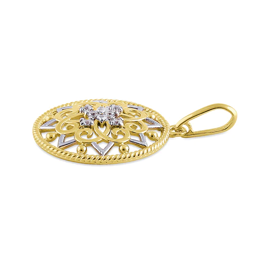 JB:OPZ  Solid 14K Yellow Gold Glamorous Circl...
