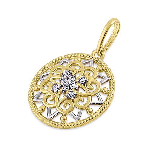 JB:OPZ  Solid 14K Yellow Gold Glamorous Circl...