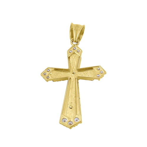 JB:OPZ108  Solid 14K Yellow Gold Jesus Christ on...