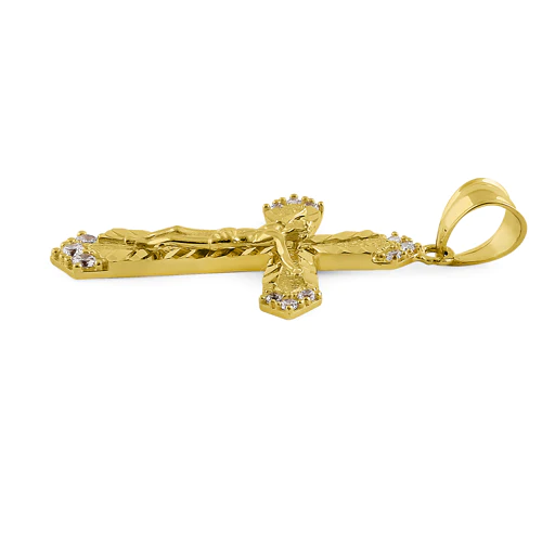 JB:OPZ108  Solid 14K Yellow Gold Jesus Christ on...