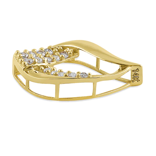 JB:OPZ109  Solid 14K Yellow Gold Eternal Flame C...