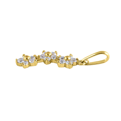 JB:OPZ144 All products Solid 14K Yellow Gold Small Triple Pl...