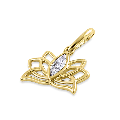 JB:OPZ146  Solid 14K Yellow Gold Flower Crown Ma...