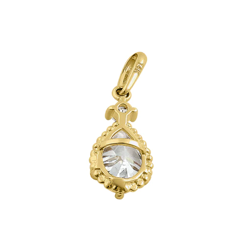 JB:OPZ168 All products Solid 14K Yellow Gold Regal Pear Cut ...