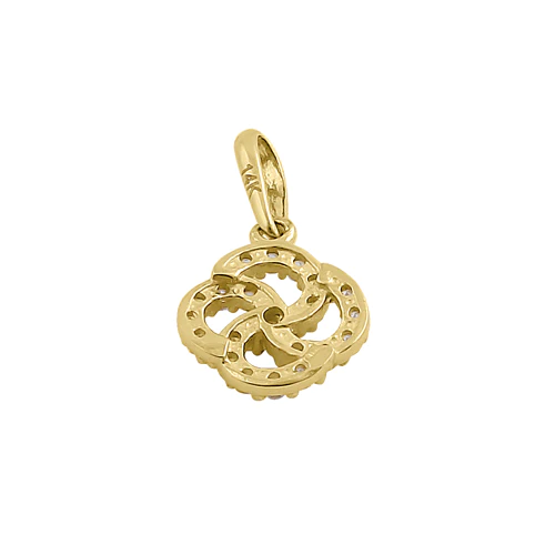 JB:OPZ178     All products     Solid 14K Yellow Gold Celtic Swirl CZ...
