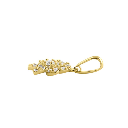 JB:OPZ178     All products     Solid 14K Yellow Gold Celtic Swirl CZ...