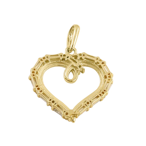 JB:OPZ197 All products Solid 14k Gold Elegant Open Heart CZ ...
