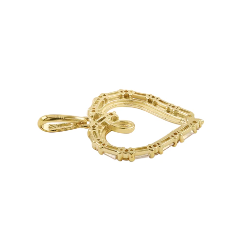 JB:OPZ197 All products Solid 14k Gold Elegant Open Heart CZ ...