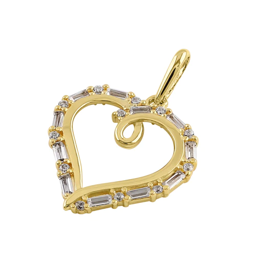 JB:OPZ197 All products Solid 14k Gold Elegant Open Heart CZ ...