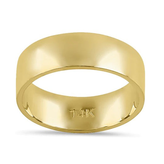 JBD102 Solid 14K Gold 5mm Flat Wedding Band