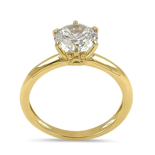 JB:ORZ223 Solid 14K Yellow Gold 9.0mm CZ Wedding Ring