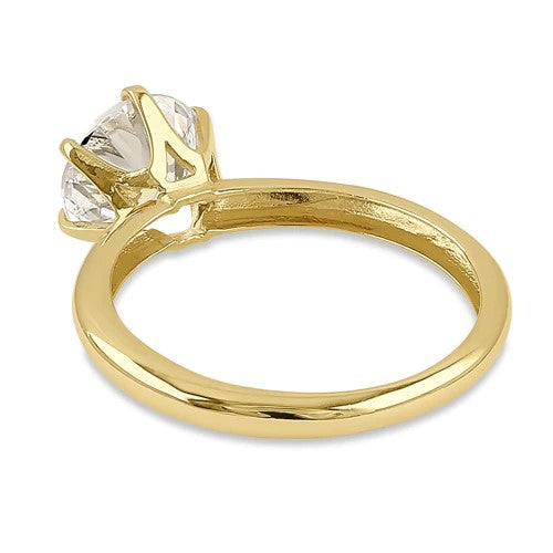 JB:ORZ223 Solid 14K Yellow Gold 9.0mm CZ Wedding Ring