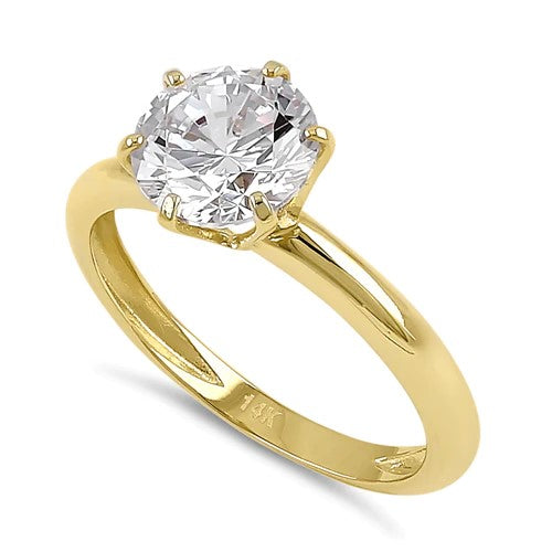 JB:ORZ223 Solid 14K Yellow Gold 9.0mm CZ Wedding Ring