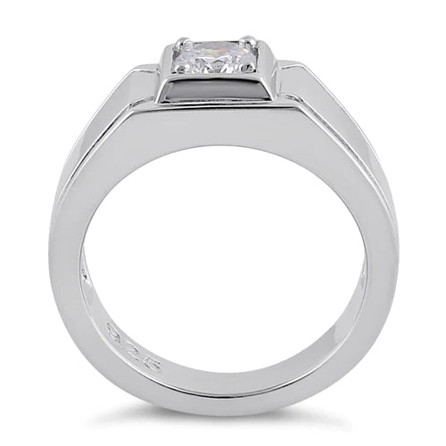 JB:SRZ6205 Sterling Silver Elegant Carved Engagement Ring