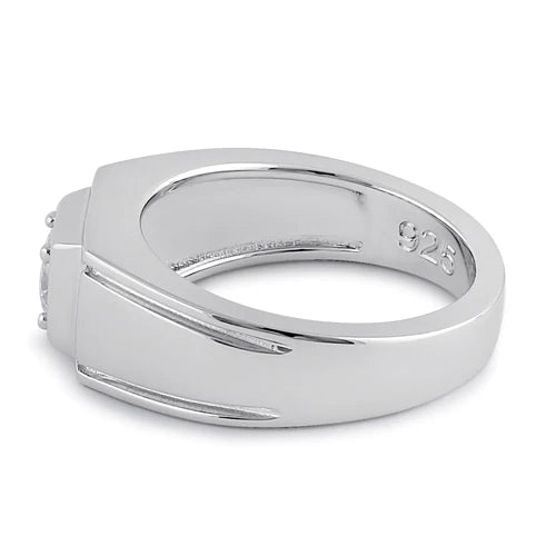 JB:SRZ6205 Sterling Silver Elegant Carved Engagement Ring