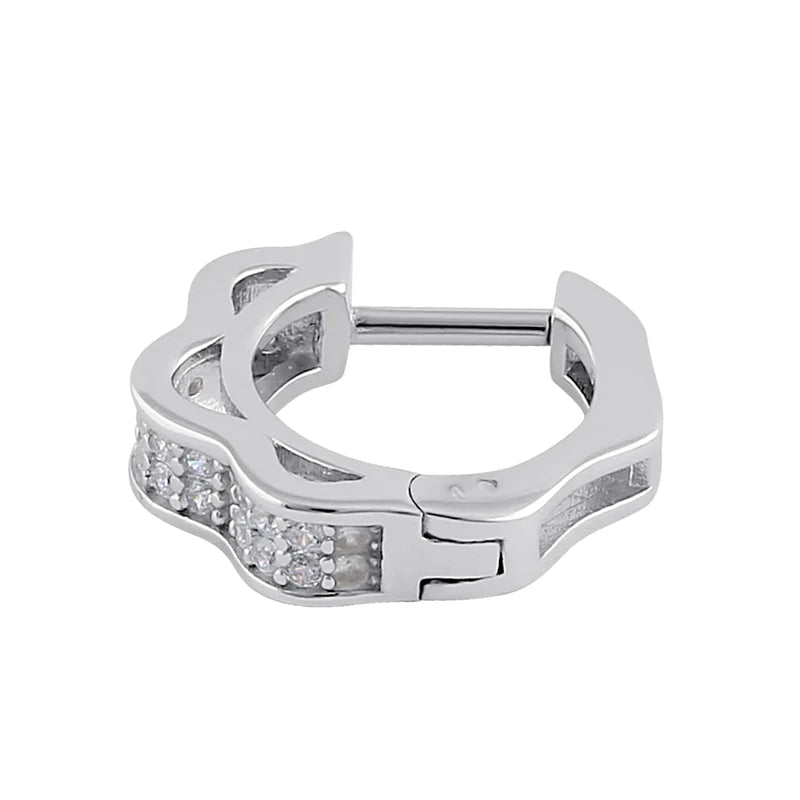 JB:SEZ893 All products Sterling Silver 8.0mm x 3.0mm Curvy C...