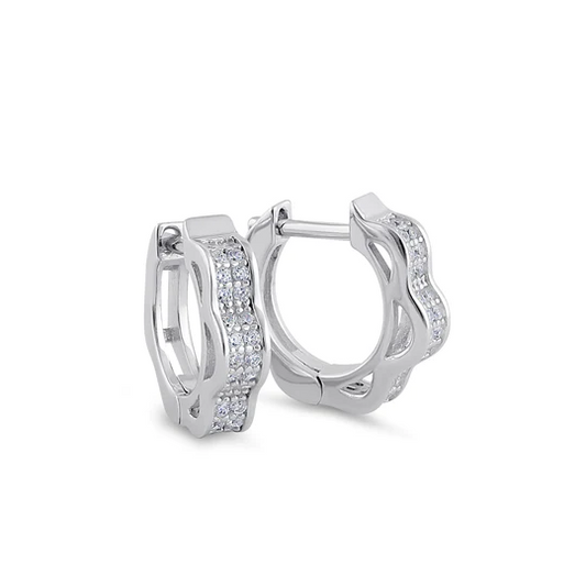 JB:SEZ893 All products Sterling Silver 8.0mm x 3.0mm Curvy C...