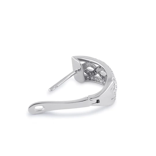 JB:SEZ909 All products Sterling Silver Clear CZ Twist Hoop E...