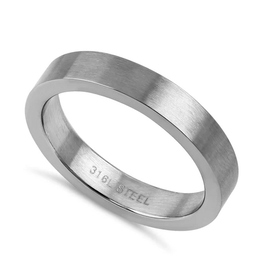 JB:TRK043 Stainless Steel 4MM Band Ring