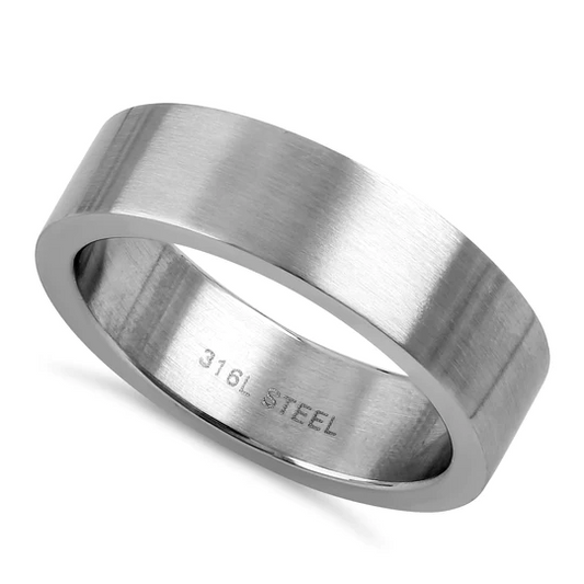 JB:TRK045 Stainless Steel 6MM Band Ring