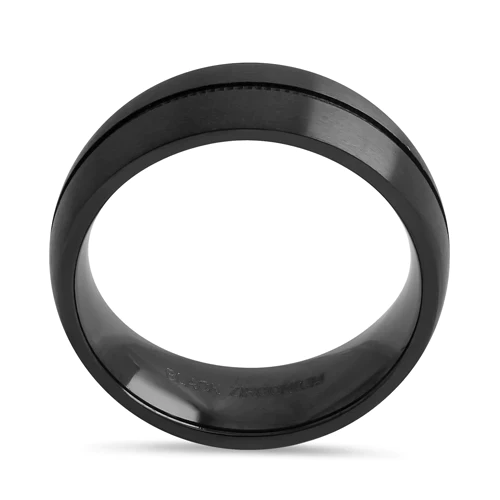 JB:TRP104 Black Zirconium 7mm Brushed Band Ring