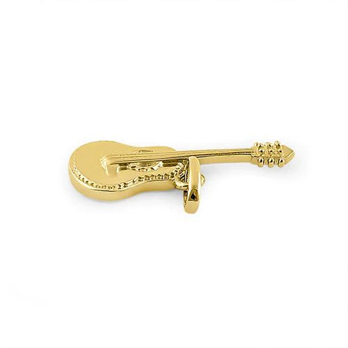 JB:OPP314 Solid 14K Yellow Gold Guitar Pendant