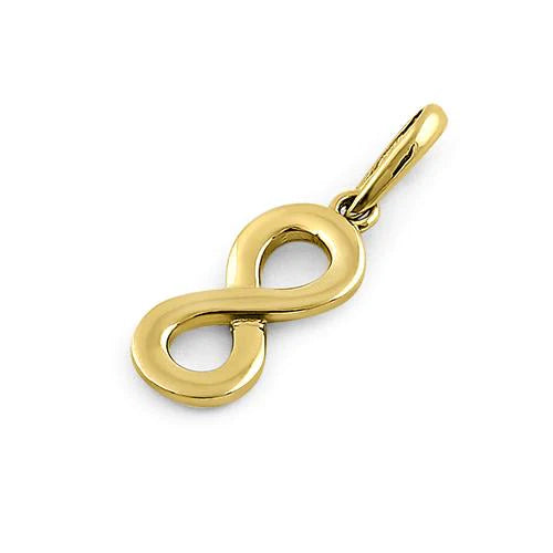 JB:OPP317 Solid 14K Yellow Gold Infinity Pendant