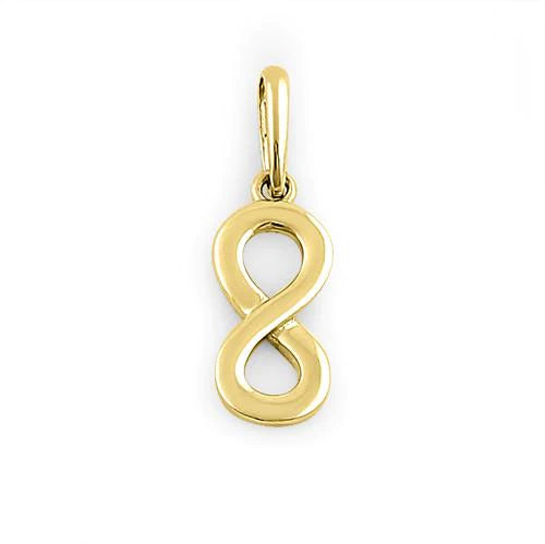 JB:OPP317 Solid 14K Yellow Gold Infinity Pendant
