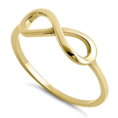JB:ORP2213  Solid 14K Yellow Gold Infinity Ring