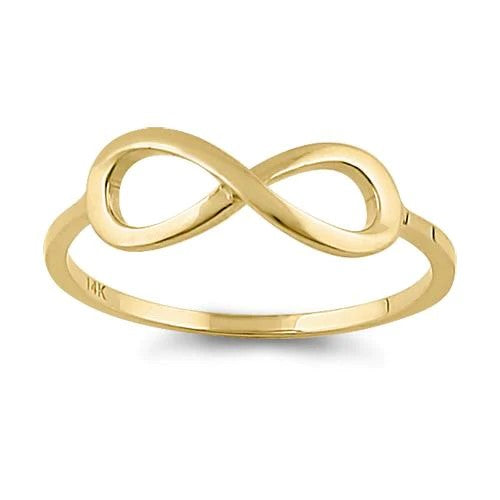 JB:ORP2213  Solid 14K Yellow Gold Infinity Ring