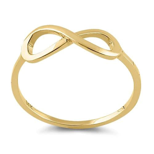 JB:ORP2213  Solid 14K Yellow Gold Infinity Ring