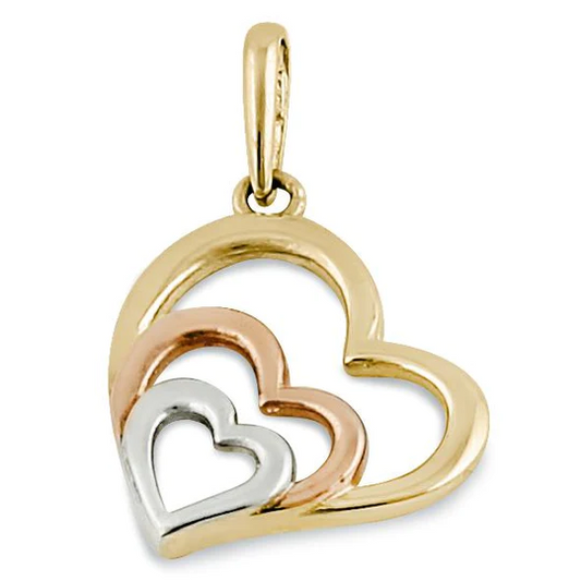JB:OPP303 Solid 14K Yellow Gold Heart Pendant