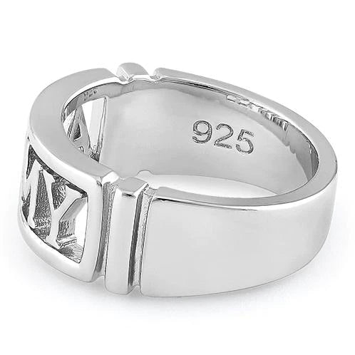 JB:TRPO36 Sterling Silver Eternity Princess Cut CZ Ring